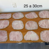 Bandeja Ágata Rosa com Acabamento Dourado - 25 a 30cm