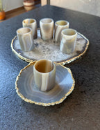 Conjunto de Xícaras de Pedra especiais com Base