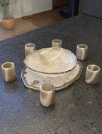 Conjunto de Xícaras de Pedra especiais com Base