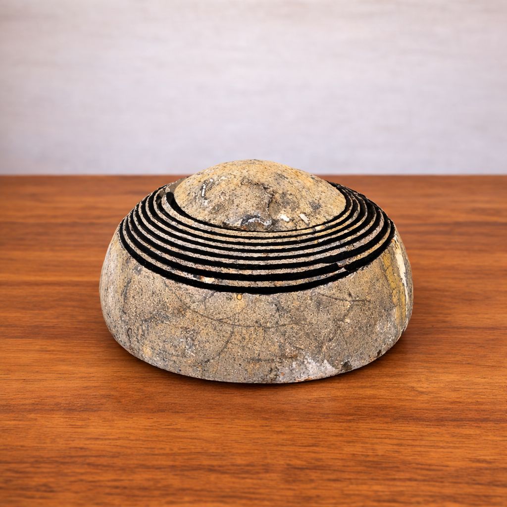 Bowl em Ágata Roxa e Azul com Acabamento Dourado 6 Peças